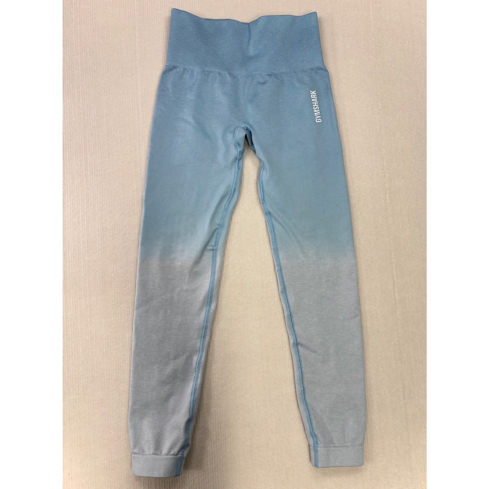 Gymshark XS Blue Grey Ombre Seamless‎ High Waisted Leggings GLLG4120
